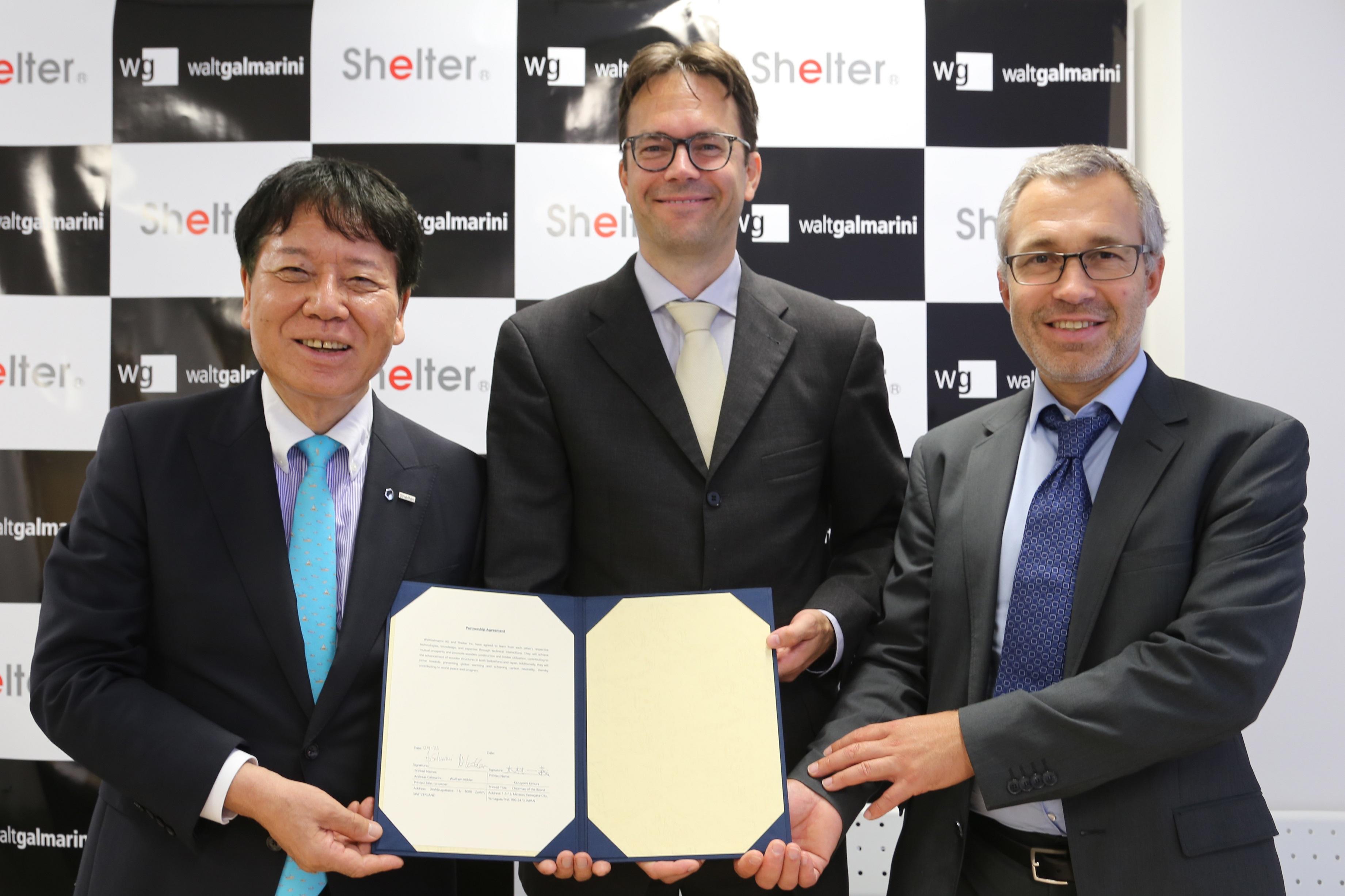 「WaltGalmarini社・シェルター パートナーシップ協定書署名式」を執り行いました